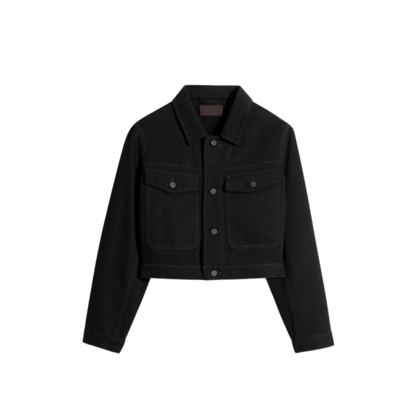 Lemaire Cropped Blouson in Denim - Jackets - Parisian Minimalist Luxury at Coveti