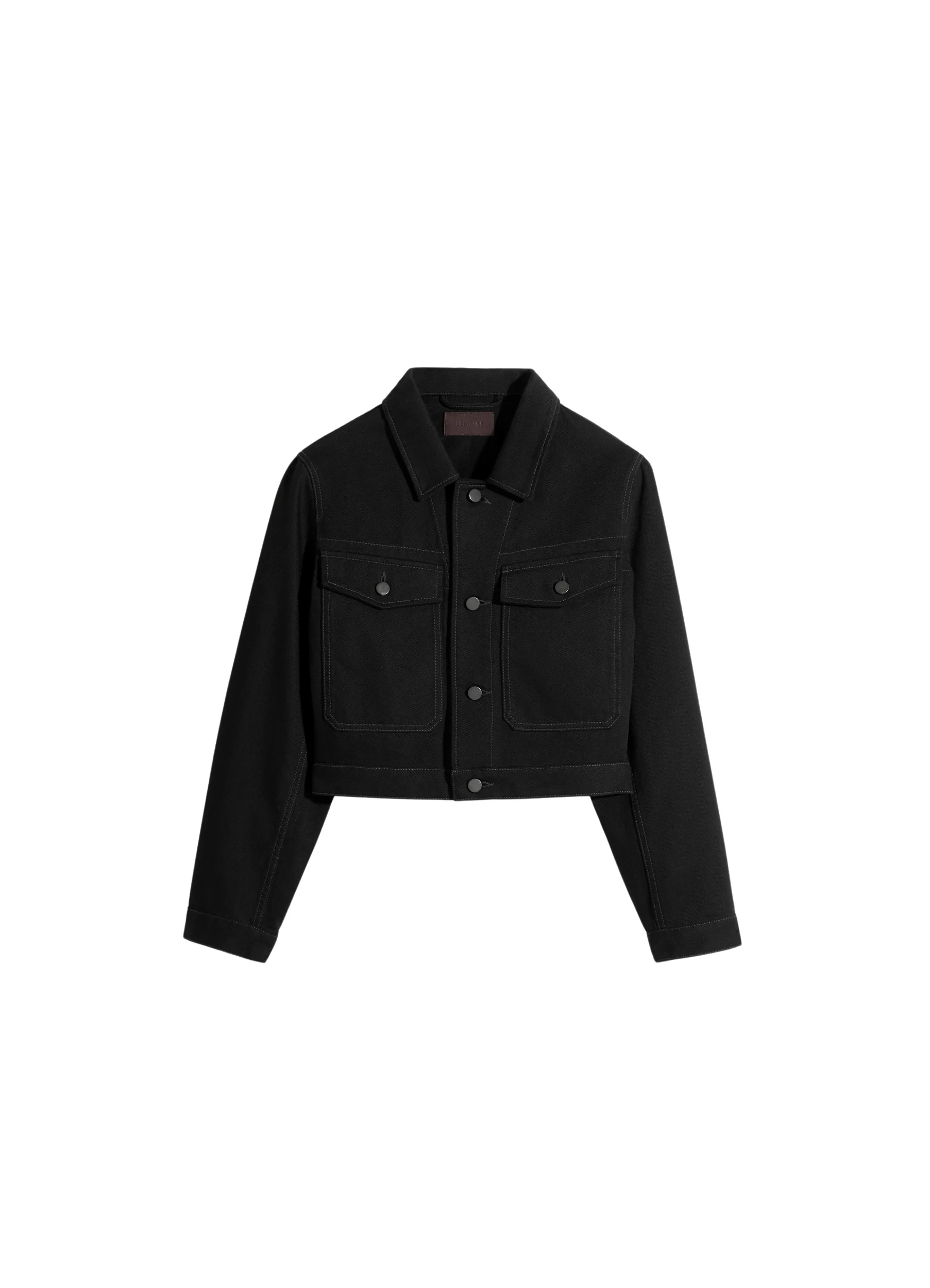 Lemaire-Cropped-Blouson-in-Denim-coveti-662503_nobg Lemaire Cropped Blouson in Denim - Jackets - Parisian Minimalist Luxury at Coveti