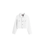 Lemaire Cropped Blouson in Denim - Jackets - Parisian Minimalist Luxury at Coveti