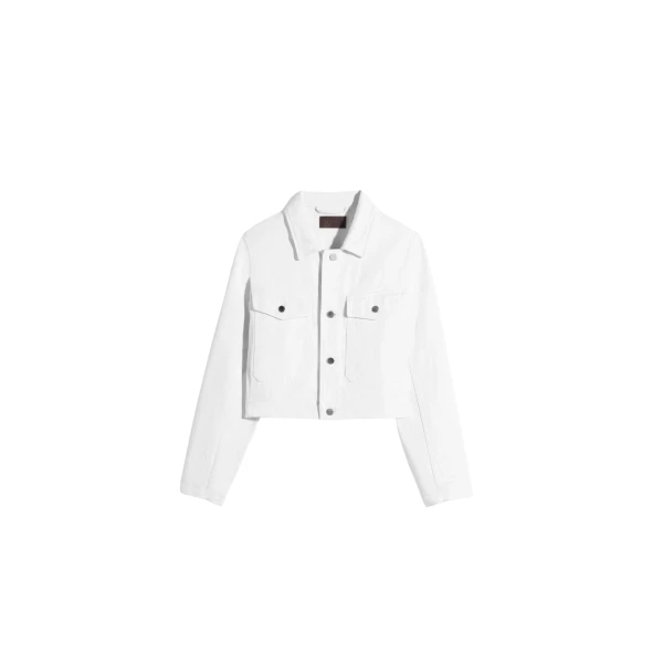 Lemaire Cropped Blouson in Denim - Jackets - Parisian Minimalist Luxury at Coveti