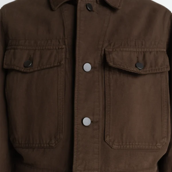 Lemaire Cropped Blouson in Dyed Heavy Broken Twill - Jackets - Parisian Minimalist Luxury at Coveti