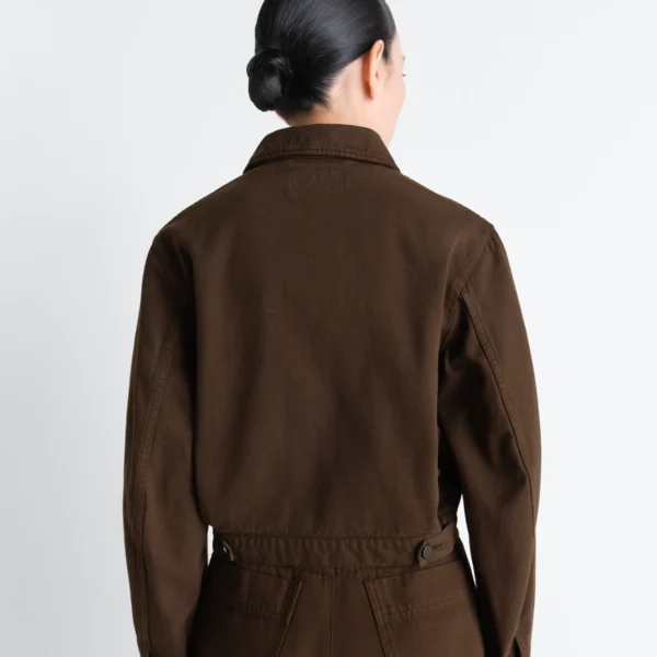 Lemaire Cropped Blouson in Dyed Heavy Broken Twill - Jackets - Parisian Minimalist Luxury at Coveti