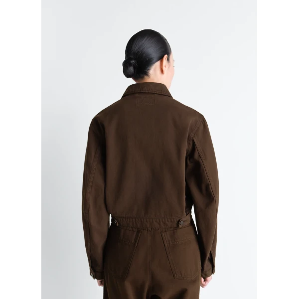 Lemaire Cropped Blouson in Dyed Heavy Broken Twill Jacket, view 5