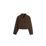 Lemaire Cropped Blouson in Dyed Heavy Broken Twill - Jackets - Parisian Minimalist Luxury at Coveti