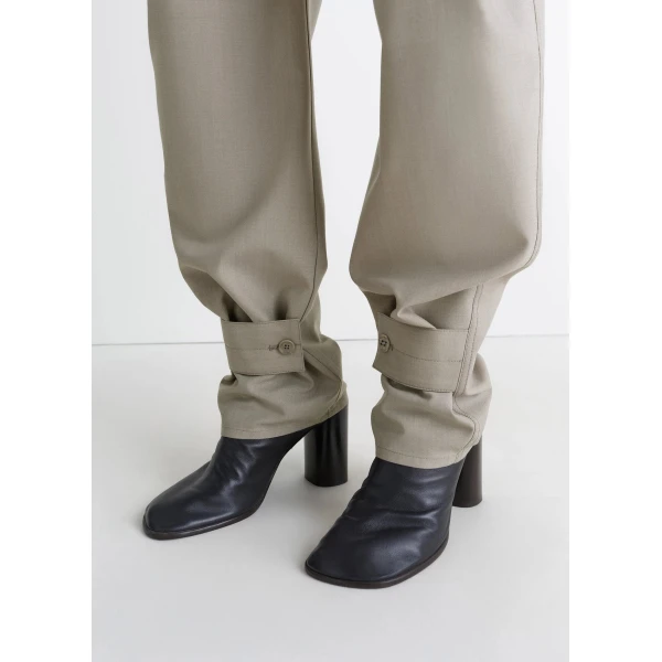 Lemaire Curved Tailored Pants in Polywool - Pants - Parisian Minimalist Luxury at Coveti