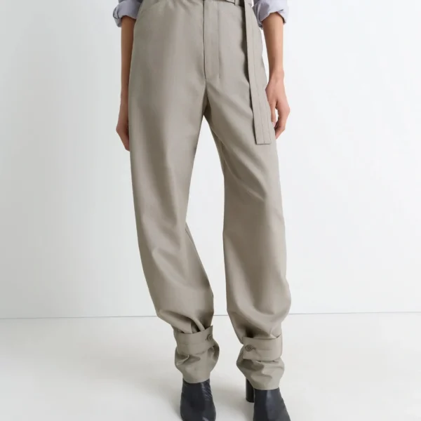 Lemaire Curved Tailored Pants in Polywool - Pants - Parisian Minimalist Luxury at Coveti