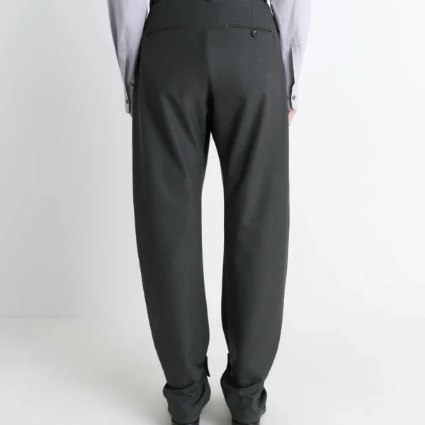 Lemaire Curved Tailored Pants in Polywool - Pants - Parisian Minimalist Luxury at Coveti