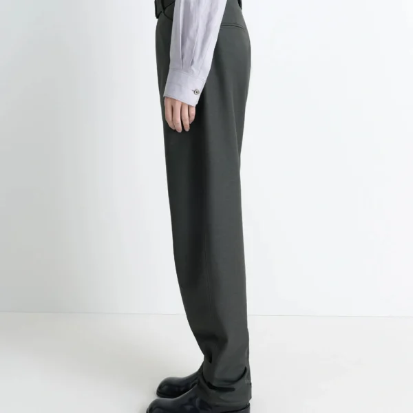 Lemaire Curved Tailored Pants in Polywool - Pants - Parisian Minimalist Luxury at Coveti