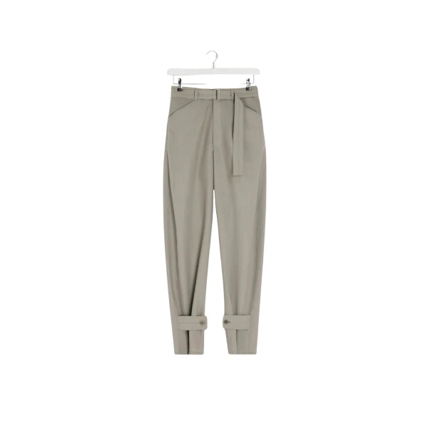 Lemaire Curved Tailored Pants in Polywool - Pants - Parisian Minimalist Luxury at Coveti