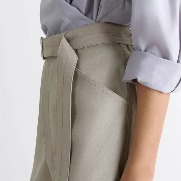 Lemaire Curved Tailored Pants in Polywool - Pants - Parisian Minimalist Luxury at Coveti