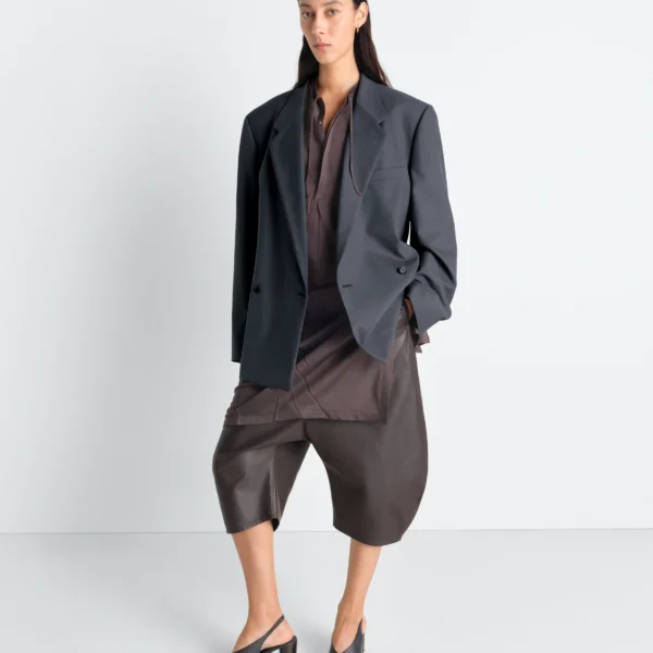 Lemaire Double Breasted Tailored Jacket in Polywool - Jackets - Parisian Minimalist Luxury at Coveti
