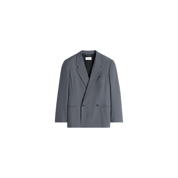 Lemaire Double Breasted Tailored Jacket in Polywool - Jackets - Parisian Minimalist Luxury at Coveti