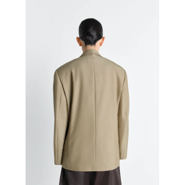 Lemaire Double Breasted Tailored Jacket in Tropical Polywool, view 2