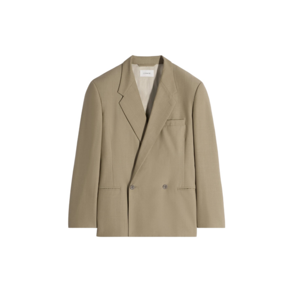 Lemaire Double Breasted Tailored Jacket in Tropical Polywool - Jackets - Parisian Minimalist Luxury at Coveti
