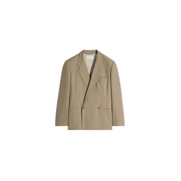 Lemaire Double Breasted Tailored Jacket in Tropical Polywool