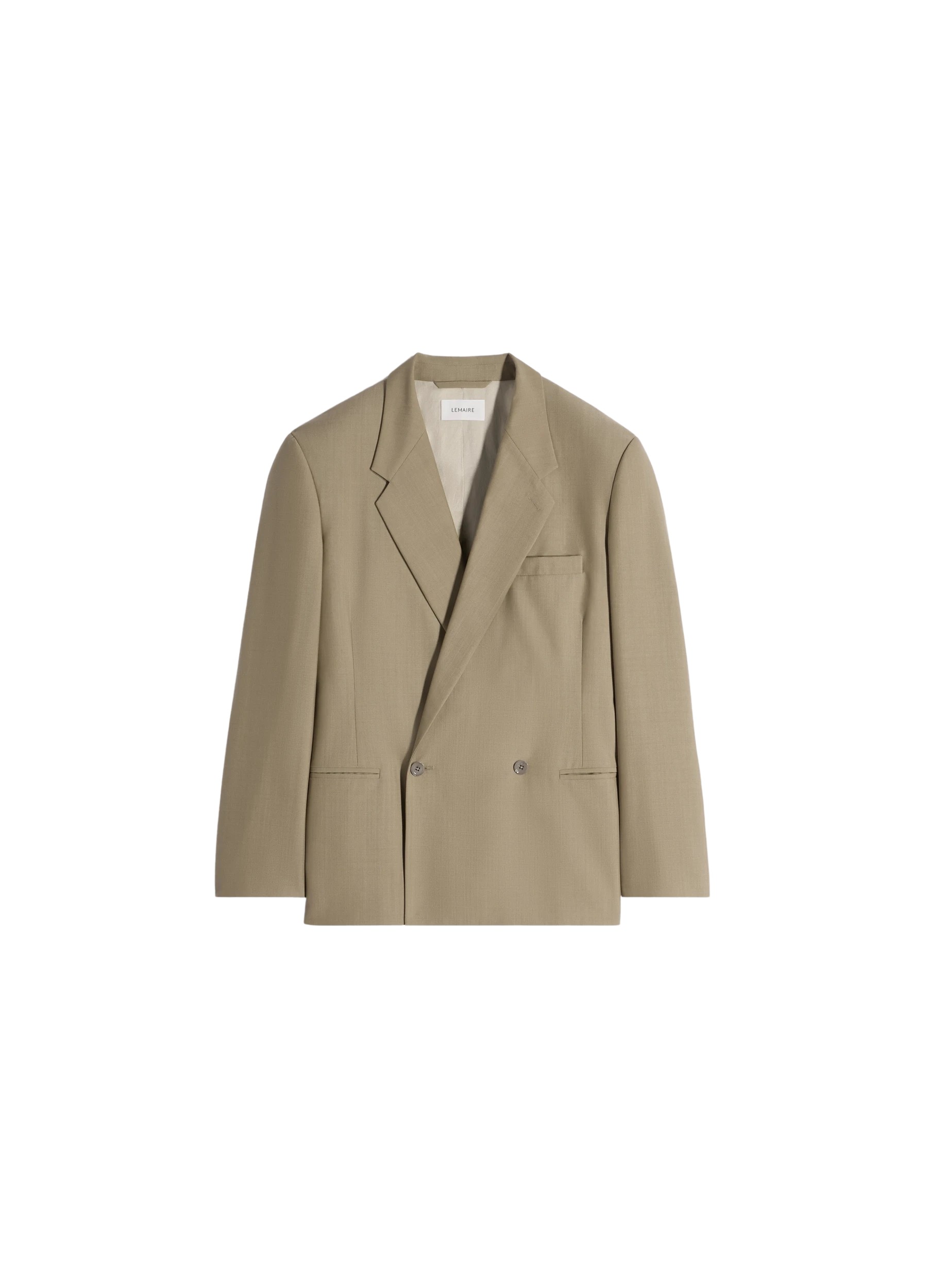 Lemaire Double Breasted Tailored Jacket in Tropical Polywool