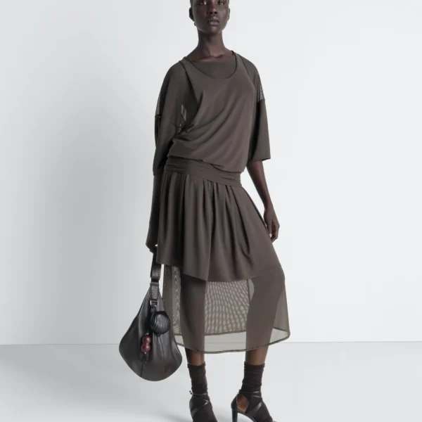 Lemaire Double Layer Dress in Mesh - Dresses - Parisian Minimalist Luxury at Coveti