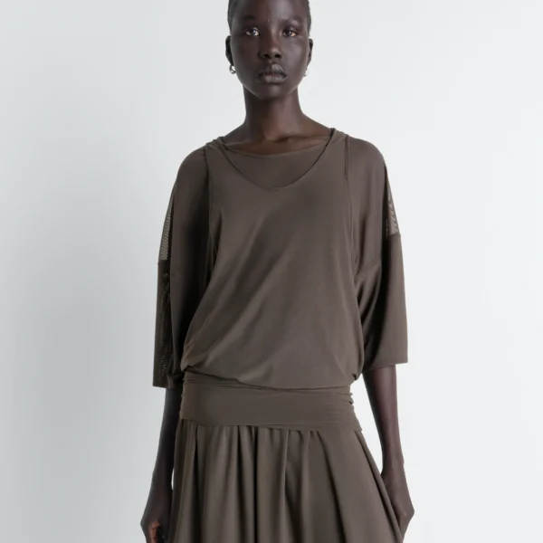 Lemaire Double Layer Dress in Mesh - Dresses - Parisian Minimalist Luxury at Coveti