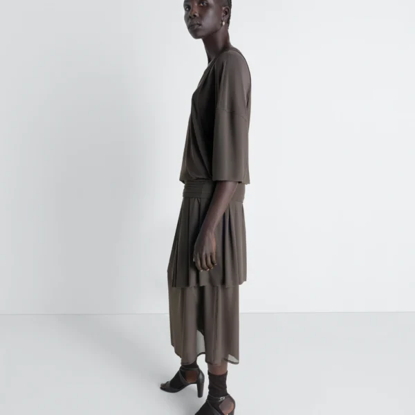 Lemaire Double Layer Dress in Mesh - Dresses - Parisian Minimalist Luxury at Coveti