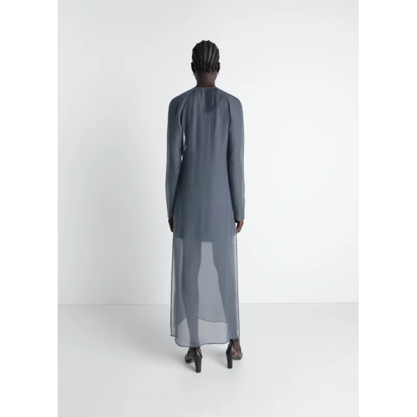 Lemaire Dress with Slits in Transparent Cupro, view 2