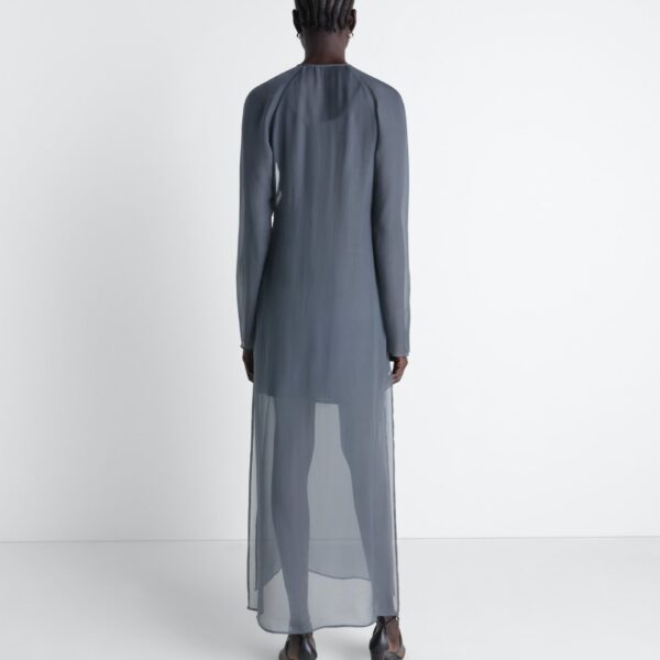 Lemaire Dress with Slits in Transparent Cupro - Dresses - Parisian Minimalist Luxury at Coveti