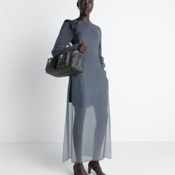 Lemaire Dress with Slits in Transparent Cupro - Dresses - Parisian Minimalist Luxury at Coveti