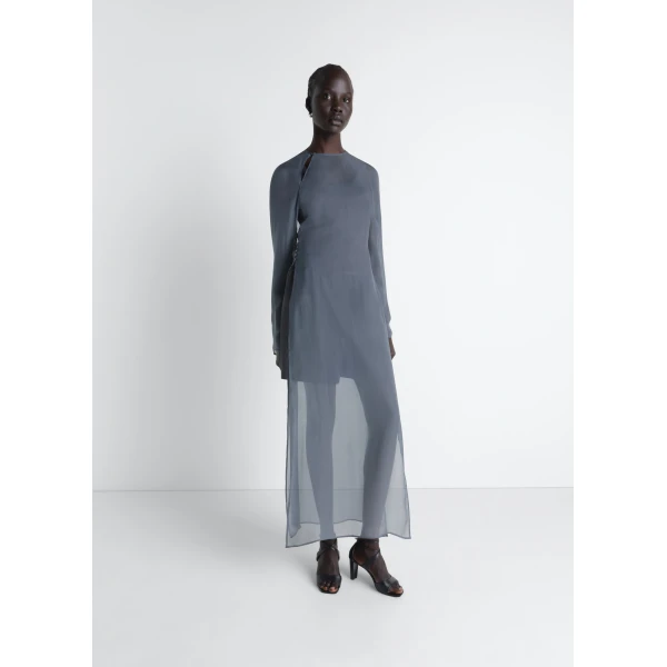 Lemaire Dress with Slits in Transparent Cupro, view 5