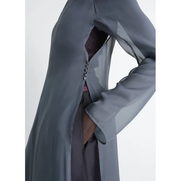 Lemaire Dress with Slits in Transparent Cupro, view 6