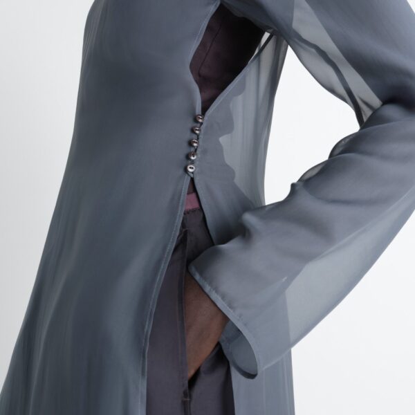 Lemaire Dress with Slits in Transparent Cupro - Dresses - Parisian Minimalist Luxury at Coveti
