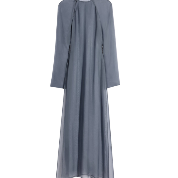 Lemaire Dress with Slits in Transparent Cupro - Dresses - Parisian Minimalist Luxury at Coveti