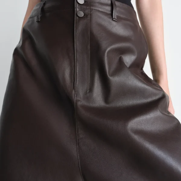 Lemaire Dropped Crotch Leather Bermudas - Shorts - Parisian Minimalist Luxury at Coveti