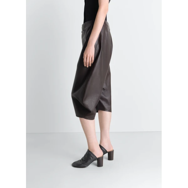 Lemaire Dropped Crotch Leather Bermudas Shorts, view 6