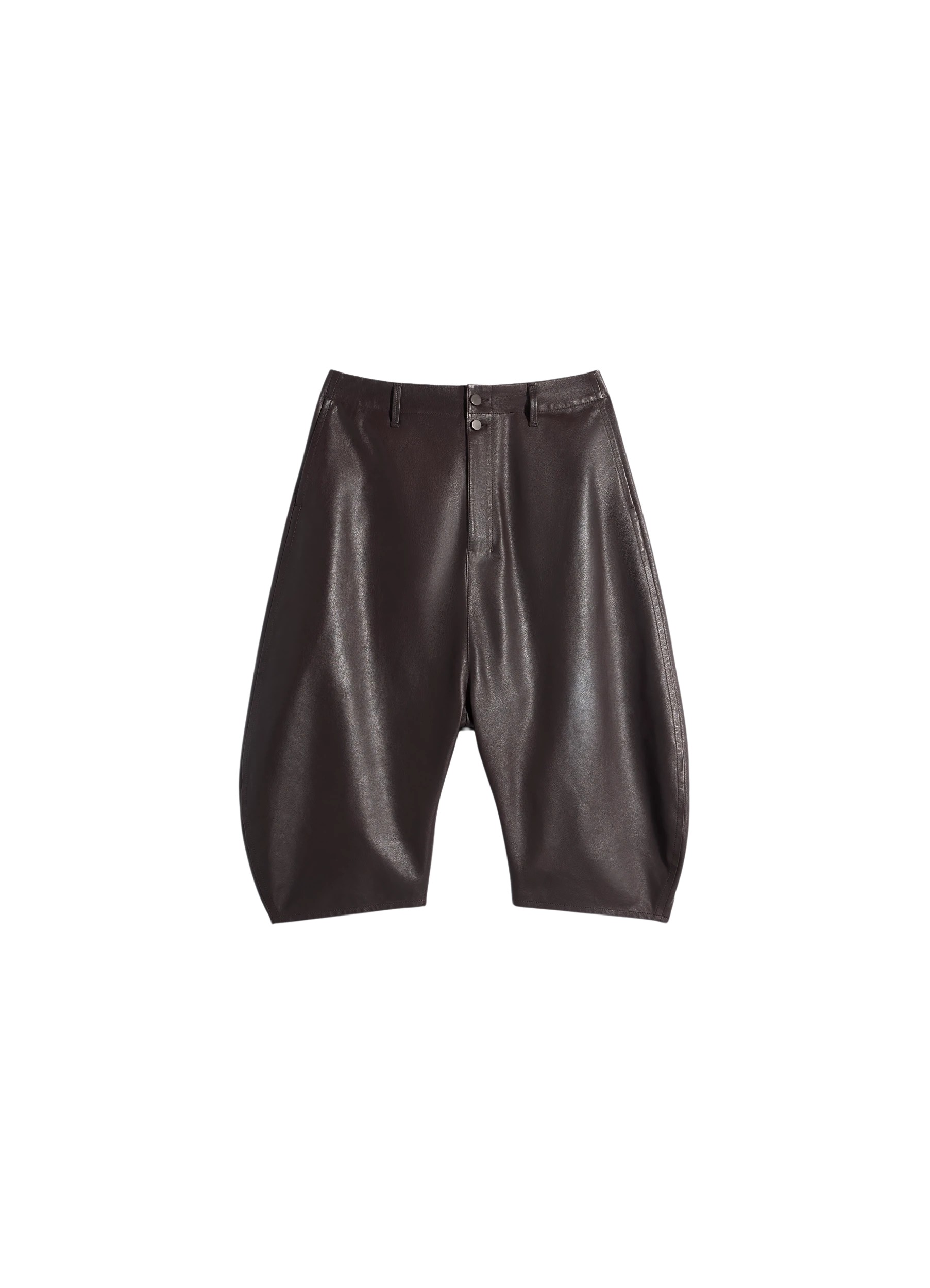 Lemaire Dropped Crotch Leather Bermudas Shorts