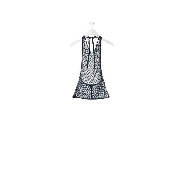 Lemaire Fishnet Halter Top in Lace Veil - Tops - Parisian Minimalist Luxury at Coveti