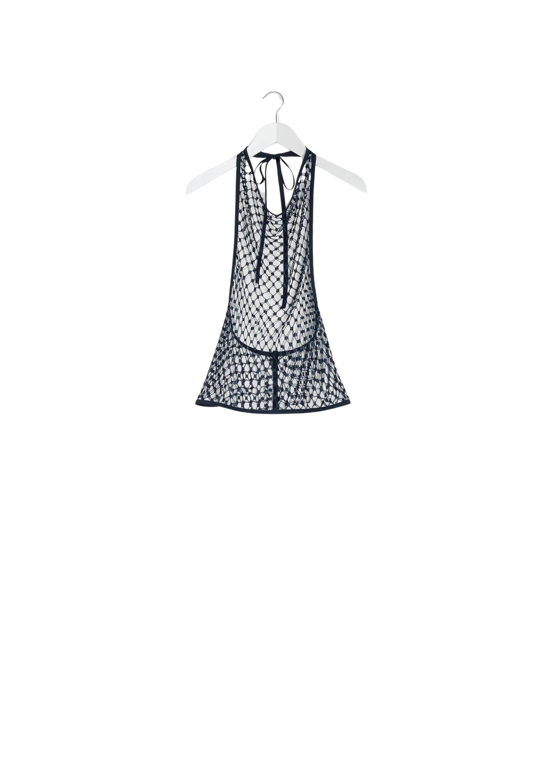 Lemaire Fishnet Halter Top in Lace Veil - Tops - Parisian Minimalist Luxury at Coveti