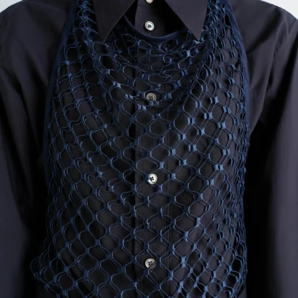 Lemaire Fishnet Halter Top in Lace Veil - Tops - Parisian Minimalist Luxury at Coveti