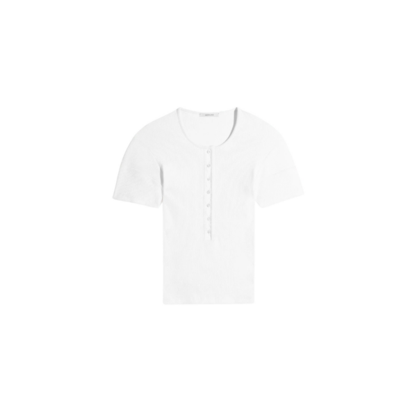 Lemaire Fitted Henley in Jersey - Tops - Parisian Minimalist Luxury at Coveti