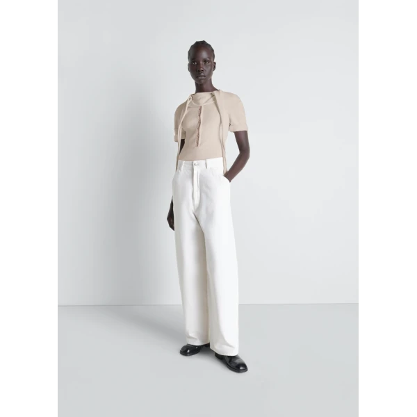 Lemaire Fitted Henley in Jersey Top, view 2