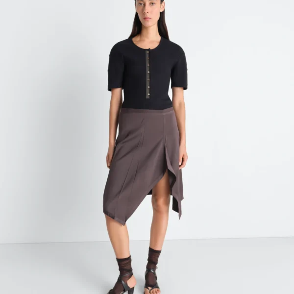 Lemaire Fitted Henley in Jersey - Tops - Parisian Minimalist Luxury at Coveti
