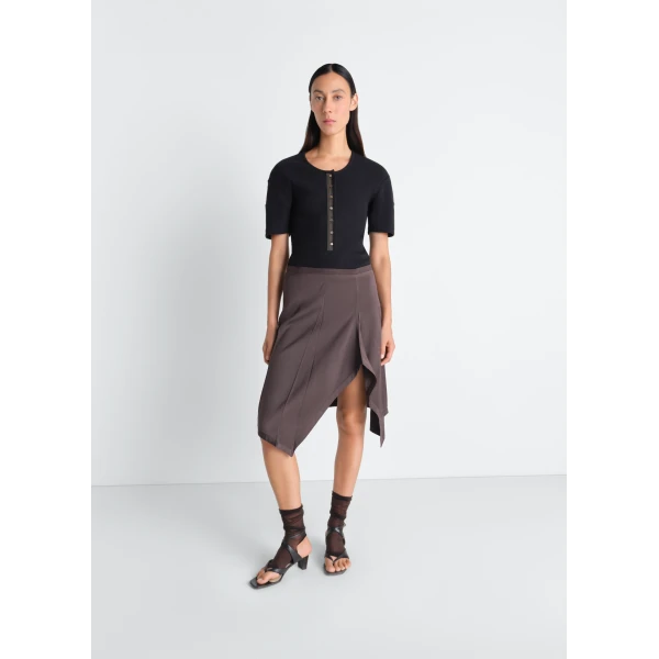 Lemaire Fitted Henley in Jersey Top, view 3