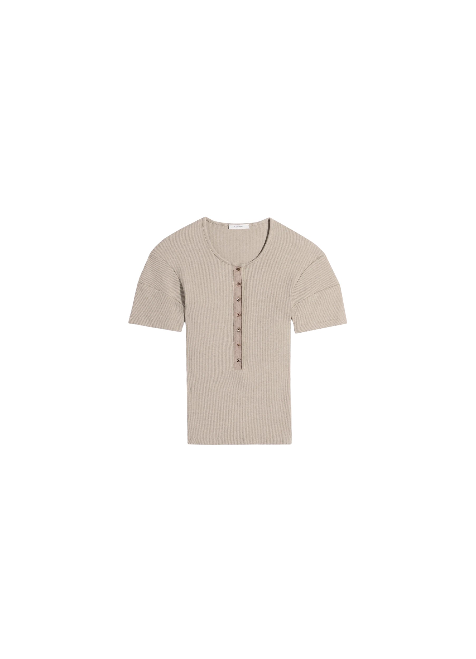 Lemaire Fitted Henley in Jersey Top
