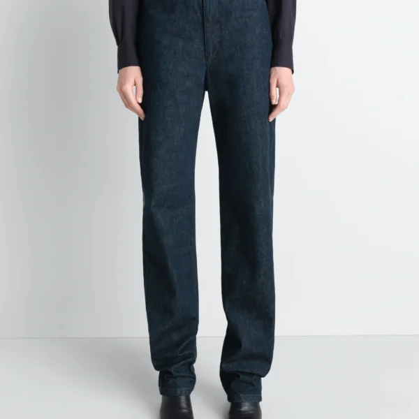 Lemaire Five Pockets Twisted Pants in Denim - Pants - Parisian Minimalist Luxury at Coveti