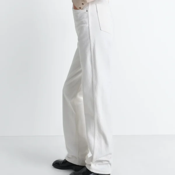 Lemaire Five Pockets Twisted Pants in Denim - Pants - Parisian Minimalist Luxury at Coveti