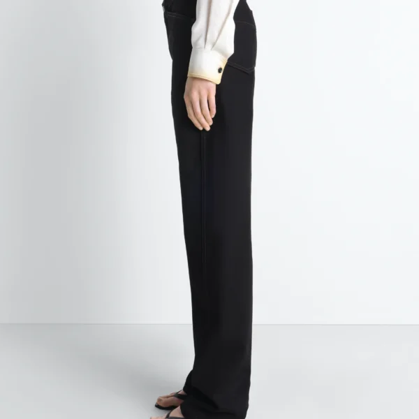 Lemaire Five Pockets Twisted Pants in Denim - Pants - Parisian Minimalist Luxury at Coveti
