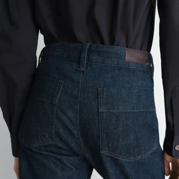 Lemaire Five Pockets Twisted Pants in Denim - Pants - Parisian Minimalist Luxury at Coveti