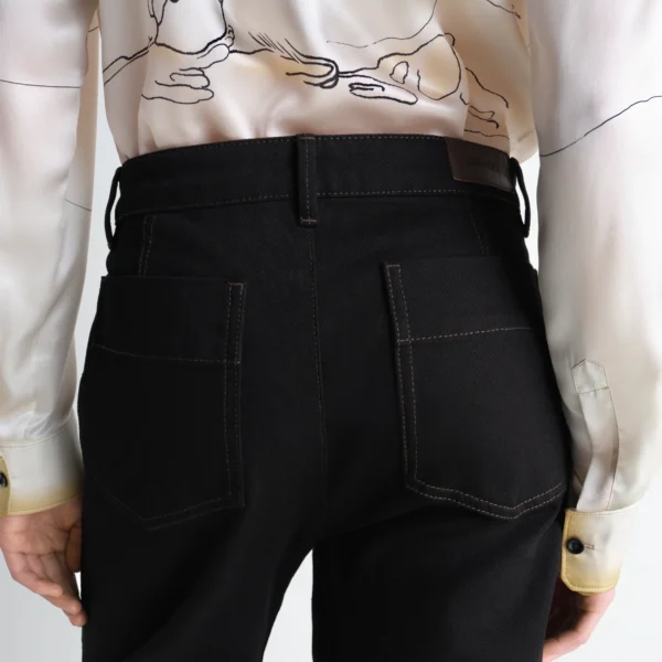 Lemaire Five Pockets Twisted Pants in Denim - Pants - Parisian Minimalist Luxury at Coveti