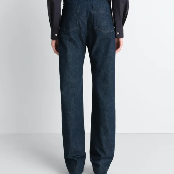 Lemaire Five Pockets Twisted Pants in Denim - Pants - Parisian Minimalist Luxury at Coveti