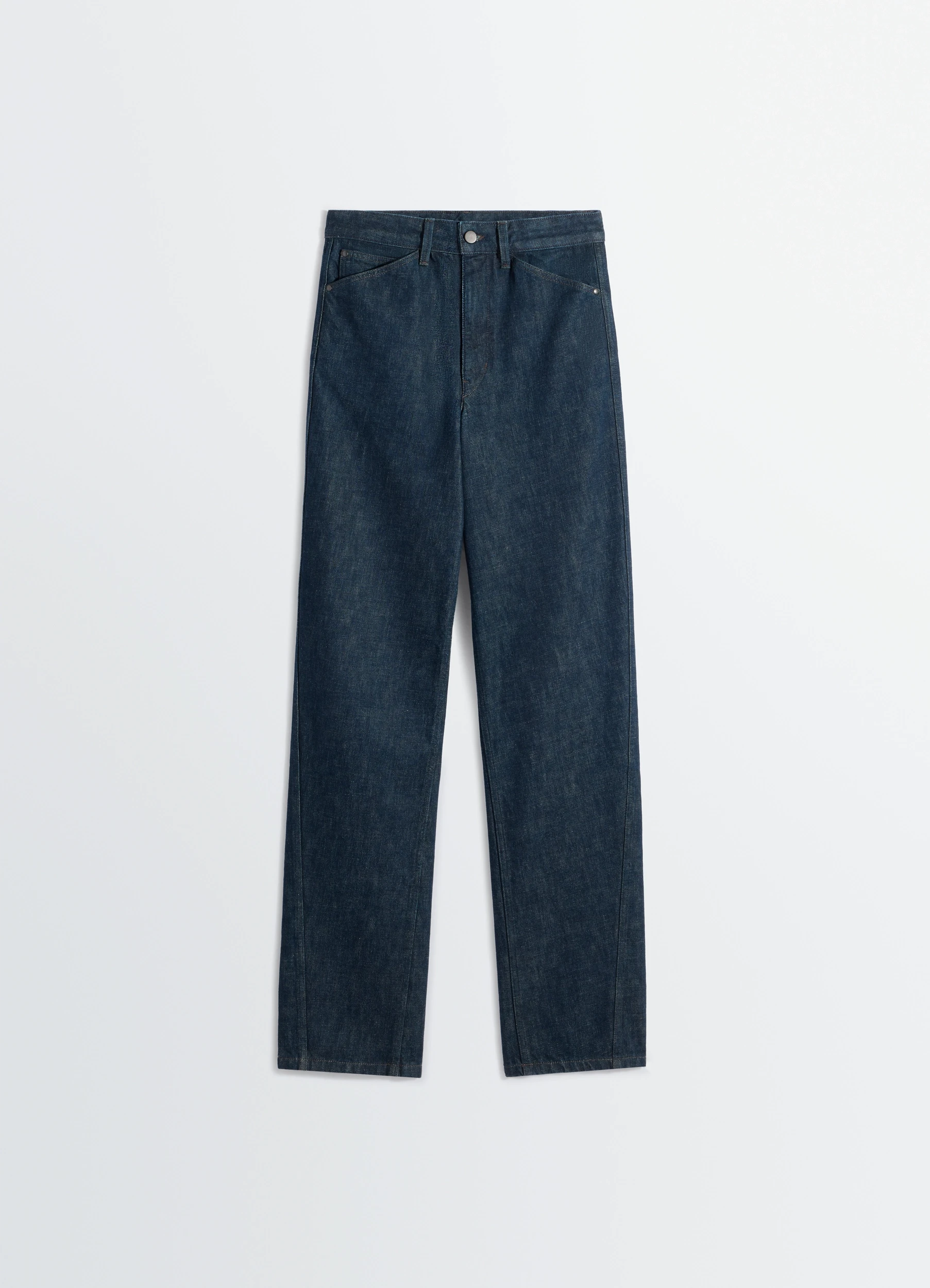 Lemaire Five Pockets Twisted Pants in Denim - Pants - Parisian Minimalist Luxury at Coveti
