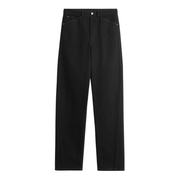 Lemaire Five Pockets Twisted Pants in Denim - Pants - Parisian Minimalist Luxury at Coveti