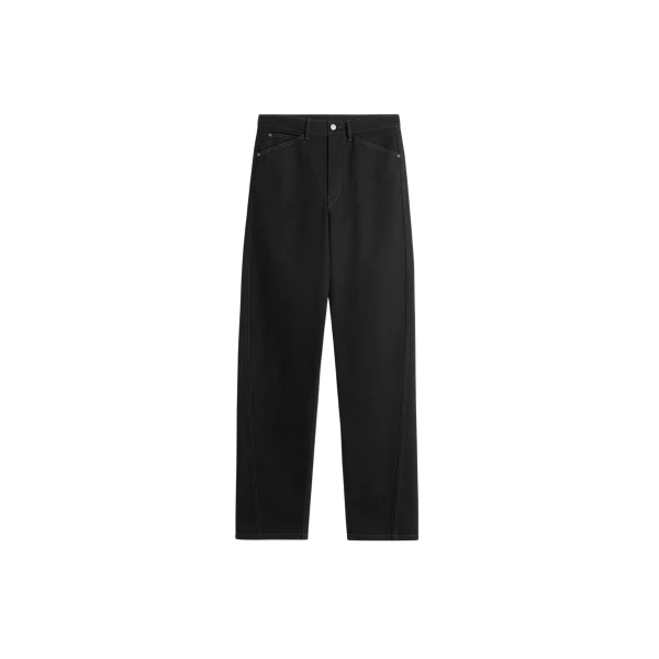 Lemaire Five Pockets Twisted Pants in Denim - Pants - Parisian Minimalist Luxury at Coveti